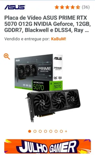 RTX 5070 12GB ASUS GAMING