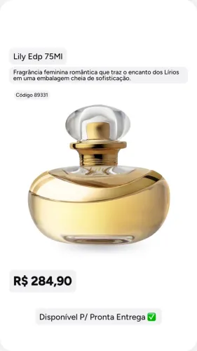 Lily Eau De Parfum Oboticário