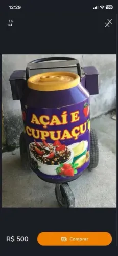 Carrinho de açaí térmico semi novo