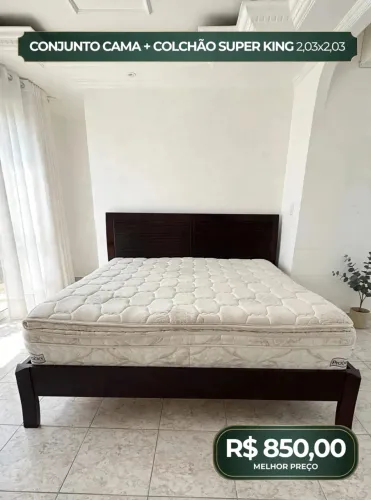 Cama Super King + Colchão (molas ensacadas)