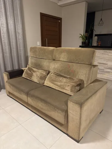 sofá retrátil 200cm três lugares 