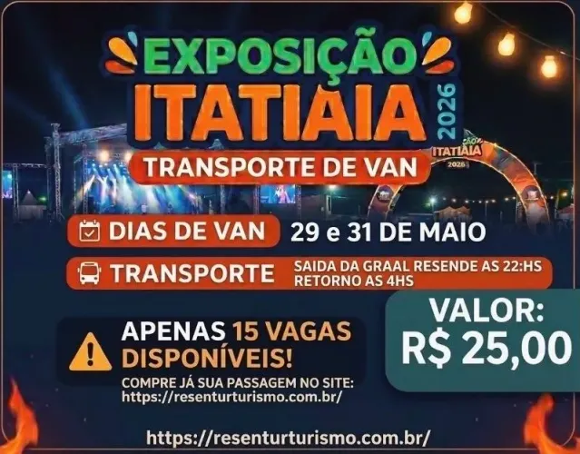 VAN PARA EXPOSIÇÃO DE ITATIAIA 