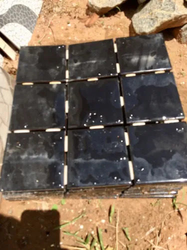 13 Peças de revestimento tipo A preto brilhante 10x10cm (Elizabeth)