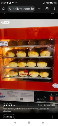 Forno progas turbo elétrico digital