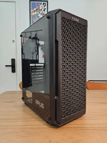 Gabinete PC Gamer Apus Black, Mid-Tower, Vidro Temperado