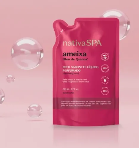 sabonete líquido ameixa 200ml refil o boticario nativa spa