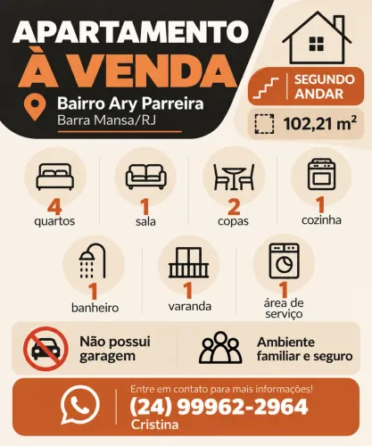 Apartamento à venda ( Ary Parreira)