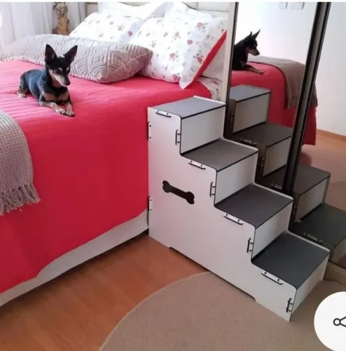 Escada Pet MDF 70X40X80 4 Degraus 70 cm Altura