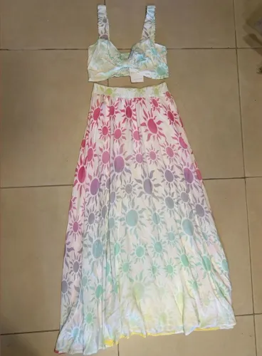 conjunto dress to top e saia estampado g