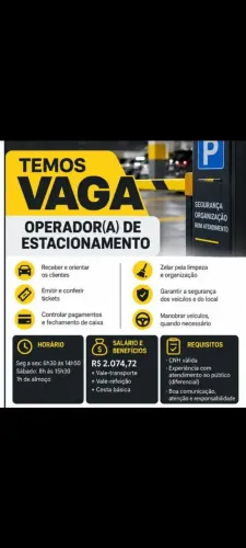 Operador de Estacionamento, centro-Santo André