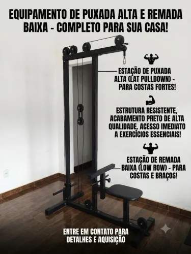 Equipamento Academia - Puxada Alta e Remada Baixa