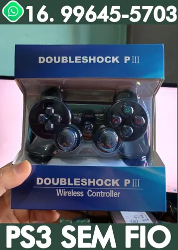 Controle Playstation 3 PS3 Sem Fio Com Cabo Carregador