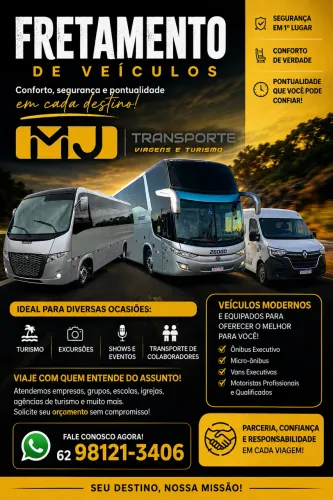 Aluguel de vans e ônibus em Goiânia