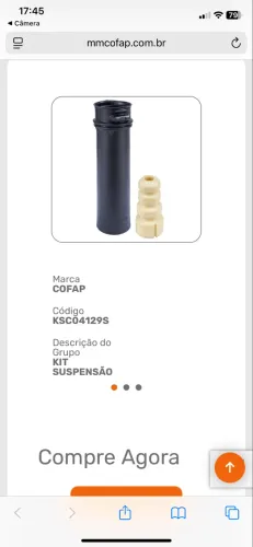 Batente Coifa amortecedor traseiro novo ônix