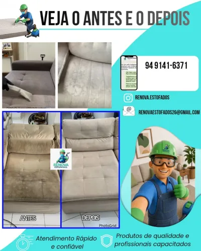 !Limpeza, sofa, colchão, cadeiras etc. 
