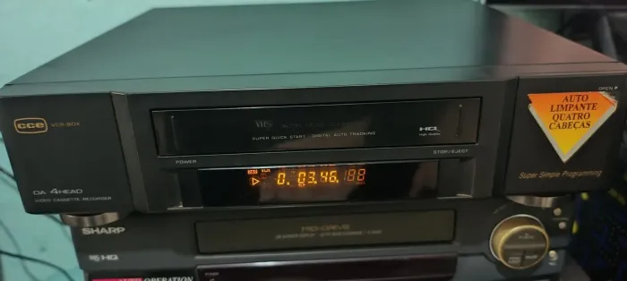 VÍDEO CASSETE CCE ANOS 90 FUNCIONANDO COM CONTROLE REMOTO ORIGINAL.