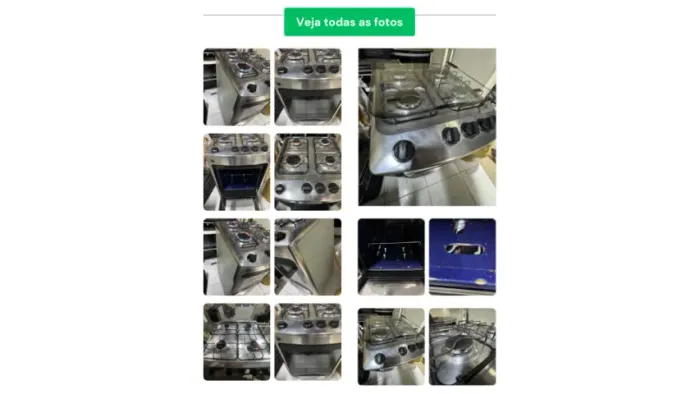 Fogão ed INOX marca consul - SEMINOVO -