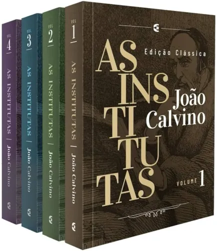 Institutas de Calvino com 4 volumes