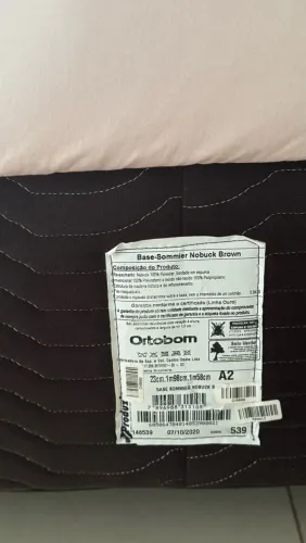 Conjunto Cama Queen Ortobom Ouro Spring + Base Box (Ótimo Estado)