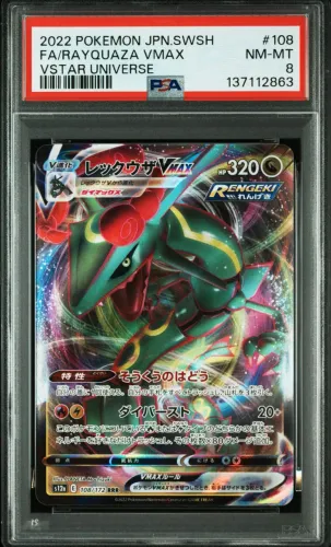 Carta Pokémon PSA 8 - Rayquaza