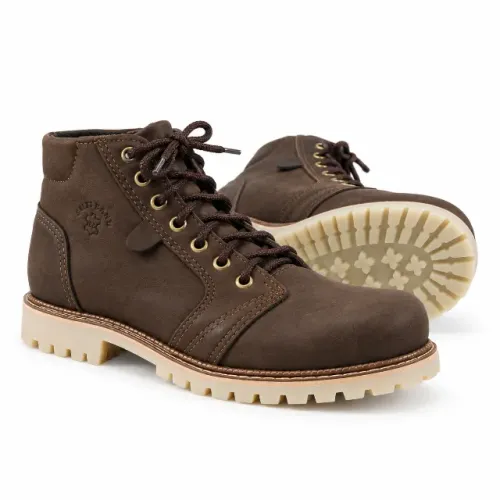 BOTA COTURNO MARROM COURO