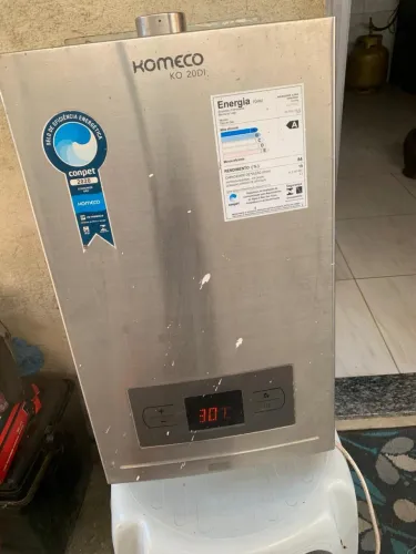 Aquecedor a gás inox Komeco 20L