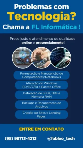 FL INFORMÁTICA - Serviços de TI (Formatação, Office, Backup, etc)