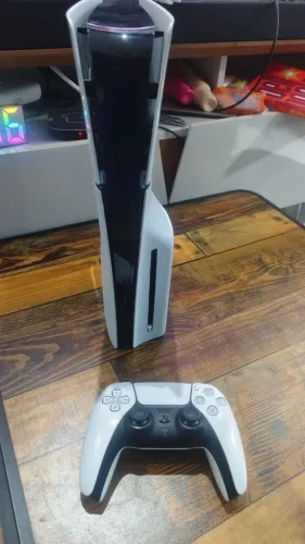 PS5 slim midia fisica Impecável playstation 5 slim com unidade de disco