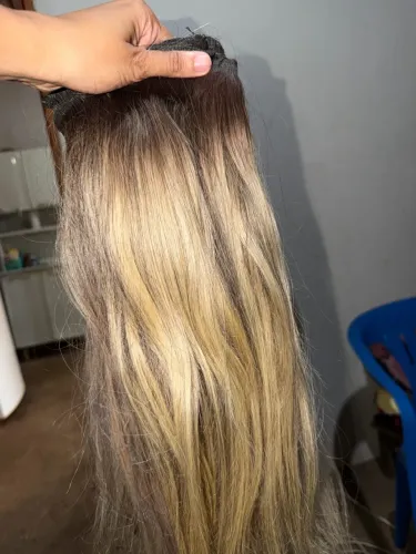 Mega hair brasileiro loiro 52 cm