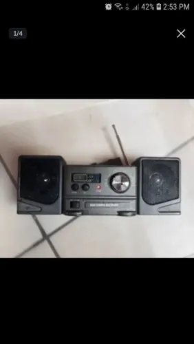 Radio relogio antigo dos anos 90 funcionando tudo