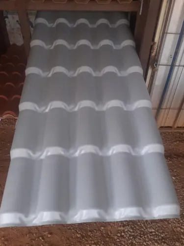 promoção telha pvc  modelo colonial cor concreto 2,30x86 89,90 a vista 