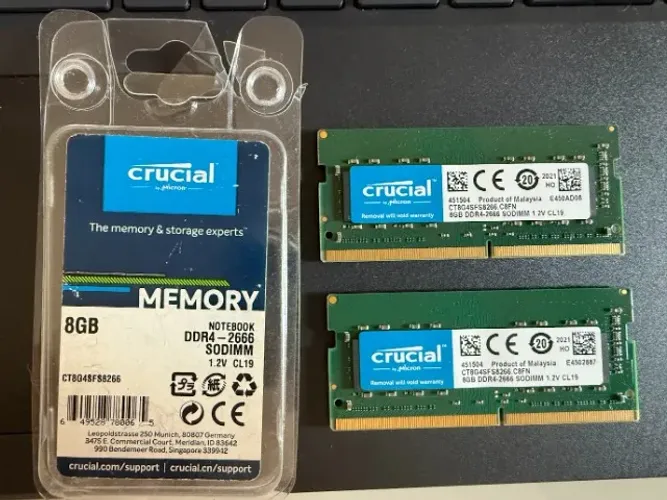 memória sodimm notebook ddr4 2666mhz crucial 8gb