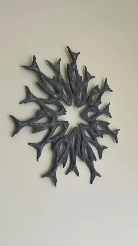 adorno de parede vintage - peixes em metal