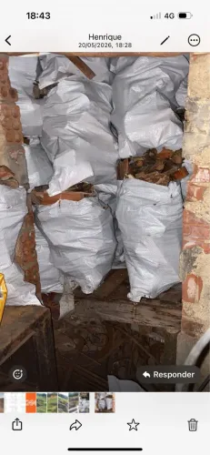 Vendo lenha sacola 45 por 60 linha muito seca e boa