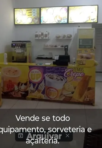 Todo equipamento e material de sorveteria e açaíteria 