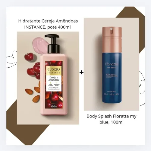 KIT: 1 BODY SPLASH FLORATTA + 1 HIDRATANTE INSTANCE+