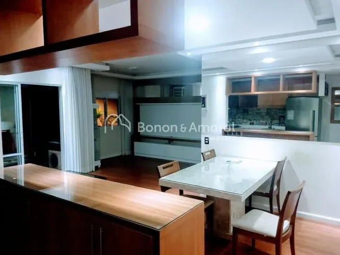 Apartamento semi mobiliado com 2 dormitórios e varanda gourmet no melhor de Paulínia
