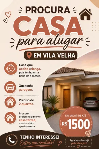 CASA PARA ALUGAR EM VILA VELHA