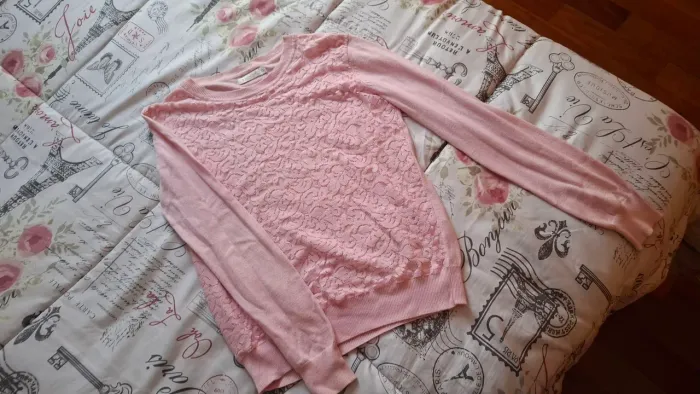 Blusa Rosa Rendada Scene