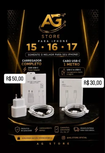 CARREGADOR IPHONE 15 