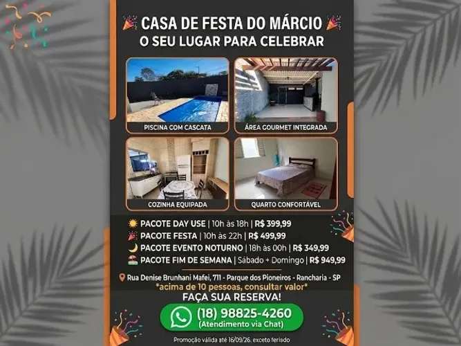 #AREA DE LAZER#PISCINA#FESTA#ALUGUEL#CONFRATERNIZAÇÃO#EVENTOS#RANCHARIA#CASA#02QUARTOS