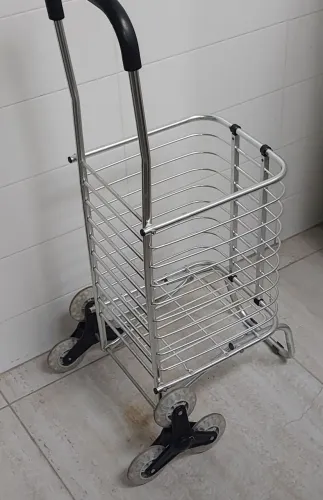 Carrinho de feira de alumínio