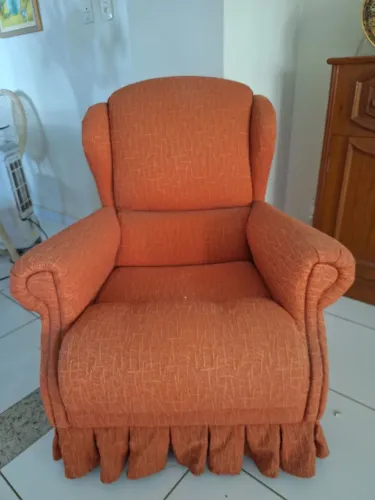 Poltrona decorativa burnt orange