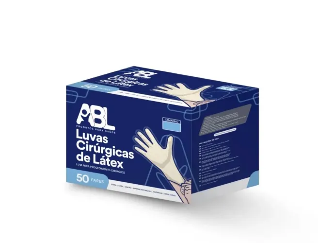 Luva Cirúrgica Estéril De Látex Com Pó - Abl 7.0 Cx 50 Pares