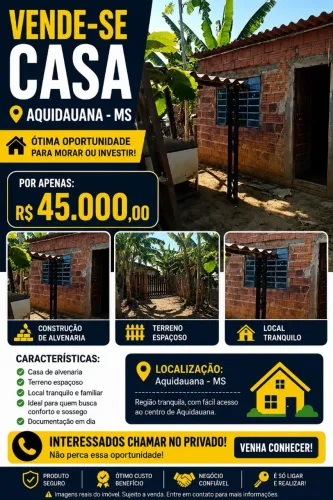 ? Vende-se casa em Aquidauana - Cipó ?