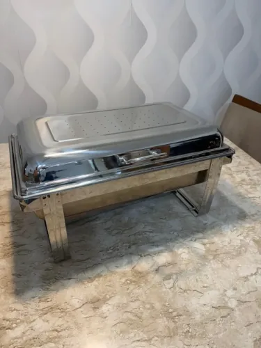 Rechaud Brinox Retangular 9L 2 Cubas