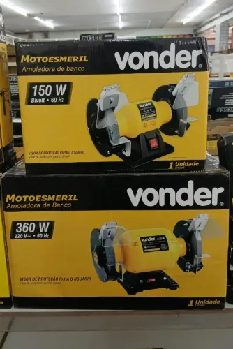 Motoesmeril amoladora de Banco 150w Bivolt * 60 Hz Vonder a vista R$399,90
