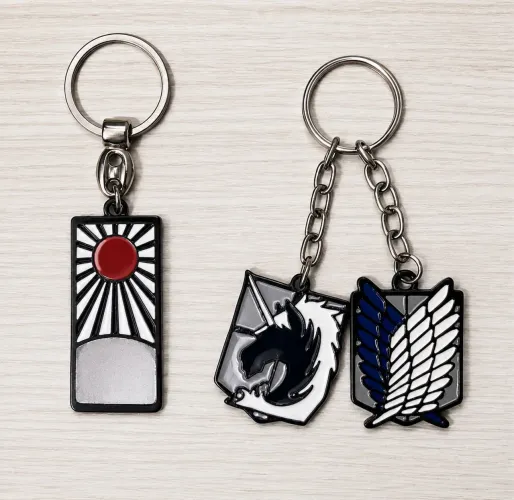Kit Chaveiros Animes (Demon Slayer e Attack on Titan) - Metal