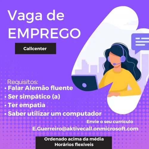 Vaga para Atendimento ao Cliente em Alemão (Fluente) | Horários Flexíveis