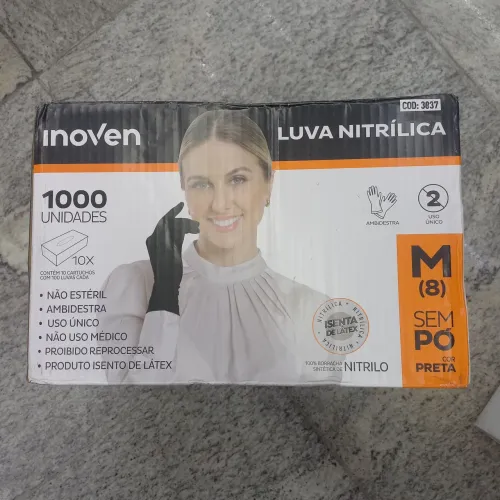 Luvas Nitrílica Inoven Tamanho M sem pó